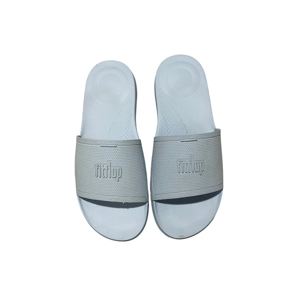 Light Blue Rubber Slides iQushion Ergonomic Size 11 by FitFlop